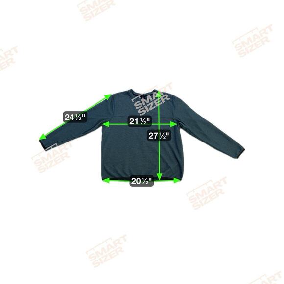 VTG Lands End Mens Thermal Henley Shirt Large Blue Casual Everyday Stretch - Picture 7 of 7